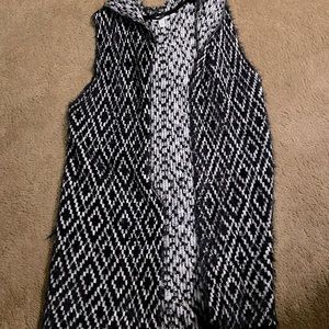 Black and white sweater vest